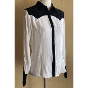 Max Studio London Womens Colorblocked Button Up Shirt 7M07A31